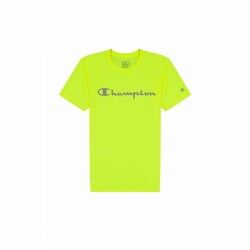 Maglia a Maniche Corte Uomo Champion Crewneck Verde limone