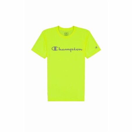 Maglia a Maniche Corte Uomo Champion Crewneck Verde limone