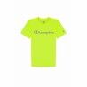 Maglia a Maniche Corte Uomo Champion Crewneck Verde limone