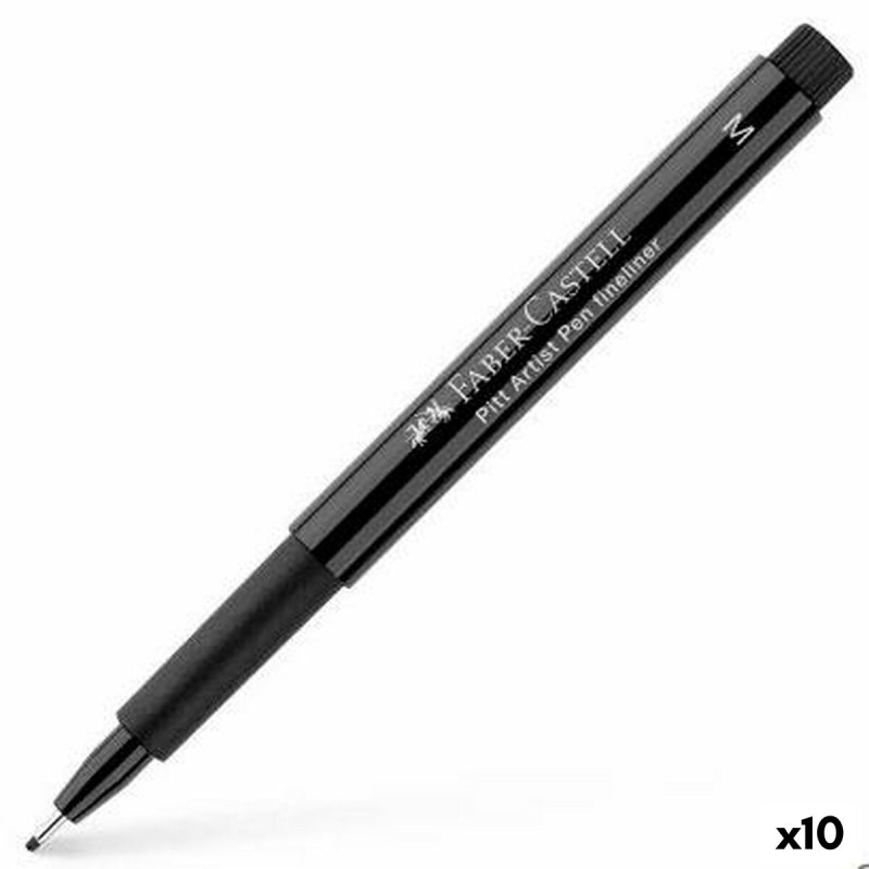 Marcatore permanente Faber-Castell Pitt Artist Nero (10 Unità) Marcatore permanente Faber-Castell Pitt Artist Nero (10 Unità)