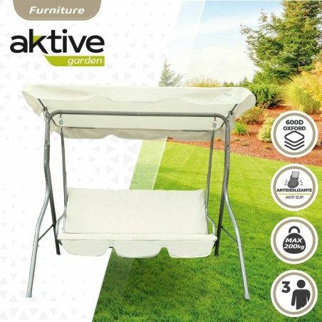 Altalena basculante Aktive 3 posti Avorio 180 x 107 x 160 cm