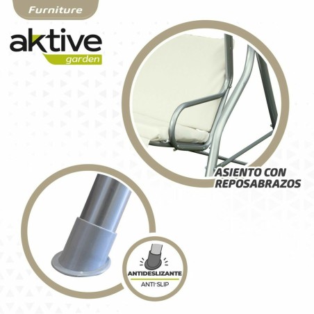 Altalena basculante Aktive 3 posti Avorio 180 x 107 x 160 cm
