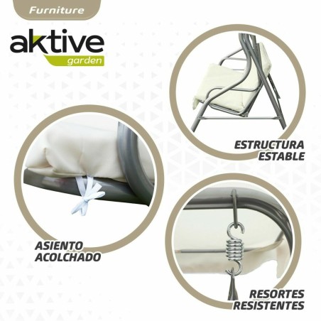 Altalena basculante Aktive 3 posti Avorio 180 x 107 x 160 cm