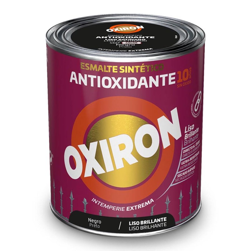 Smalto sintetico Oxiron Titan 5809081 Nero 750 ml Antiossidante Smalto sintetico Oxiron Titan 5809081 Nero 750 ml Antiossidante