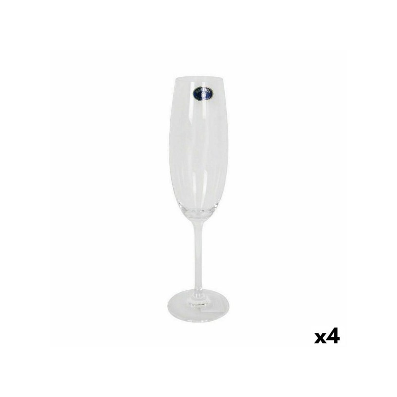 Calice da champagne Bohemia Crystal Clara 220 ml Champagne 6 Pezzi (4 Unità)