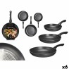 Set di padelle Kinvara 1 Nero Alluminio Bachelite 20 x 4 cm 28 x 5 cm 24 x 4,5 cm (6 Unità)