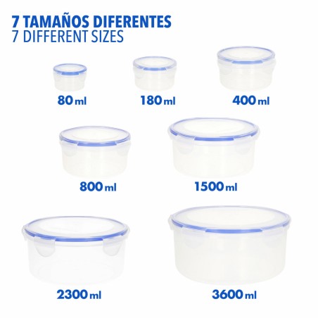 Set di Contenitori da Cucina Ermetici Impilabili Max Home 23 x 11 x 23 cm 6 Unità