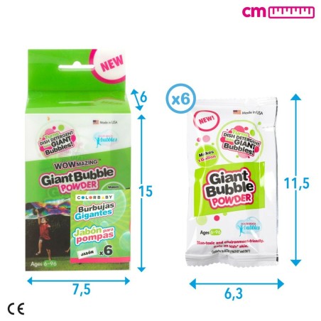 Liquido per bolle di sapone WOWmazing 6,3 x 11,5 x 1,5 cm (24 Unità)