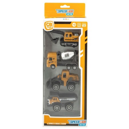 Set Mezzi da Cantiere Speed & Go 7,5 x 4 x 3 cm (12 Unità)