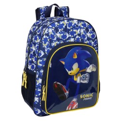Zaino Scuola Sonic City Azzurro 33 x 42 x 14 cm