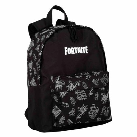 Zaino Scuola Fortnite Dark black Nero 41 x 31 x 13,5 cm Riflettente