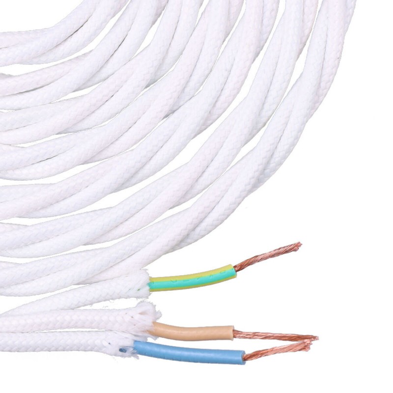 Cavo EDM 11888 Bianco 3 x 1 mm 5 m