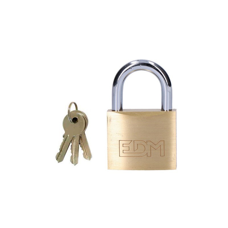 Lucchetto con chiave EDM 85209 Ottone Arco 40 x 23 mm Lucchetto con chiave EDM 85209 Ottone Arco 40 x 23 mm
