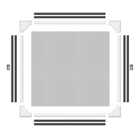 Zanzariera Schellenberg Magnetico Con cornice Fibra di Vetro Bianco (100 x 120 cm)