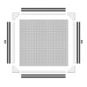 Zanzariera Schellenberg Magnetico Con cornice Fibra di Vetro Bianco (100 x 120 cm)