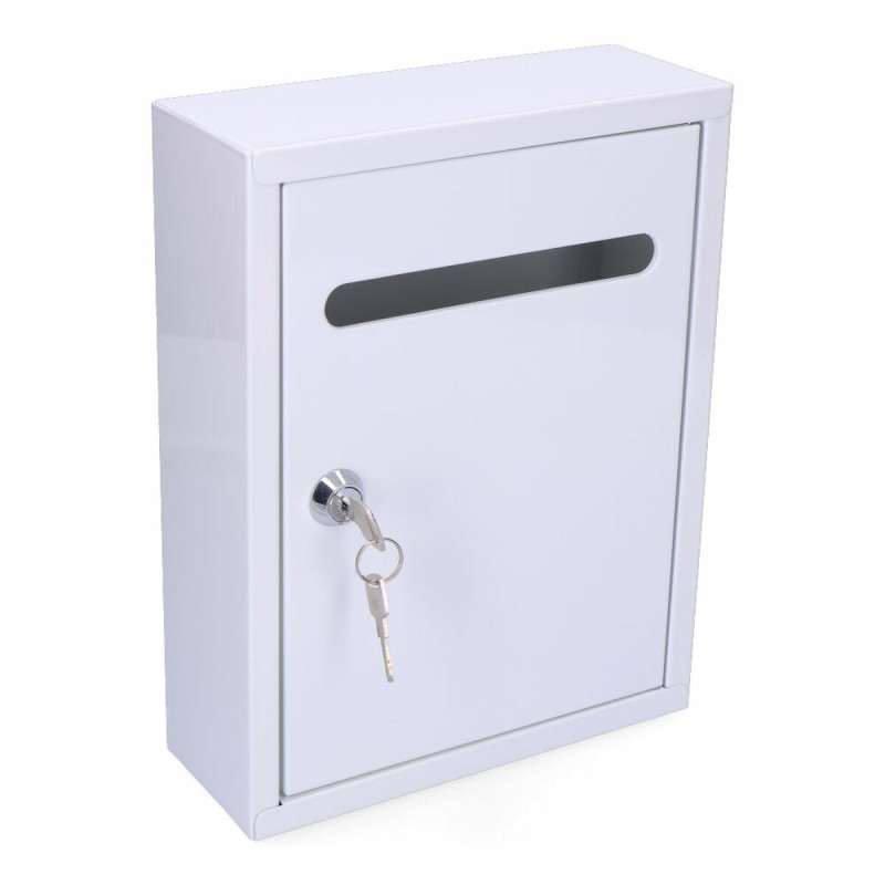 Cassetta della posta EDM 85803 Linear Bianco Acciaio 26 x 20 x 7,5 cm Cassetta della posta EDM 85803 Linear Bianco Acciaio 26 x 20 x 7,5 cm