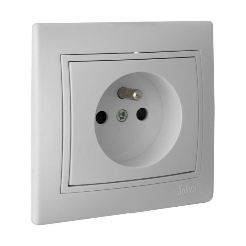 Base a innesto Solera erp60fu Francese Europeo Bipolare 250 V 16 A Incassato Base a innesto Solera erp60fu Francese Europeo Bipolare 250 V 16 A Incassato