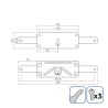 Serratura EDM 85260 Acciaio 154 x 59 mm Persiana Insaccare