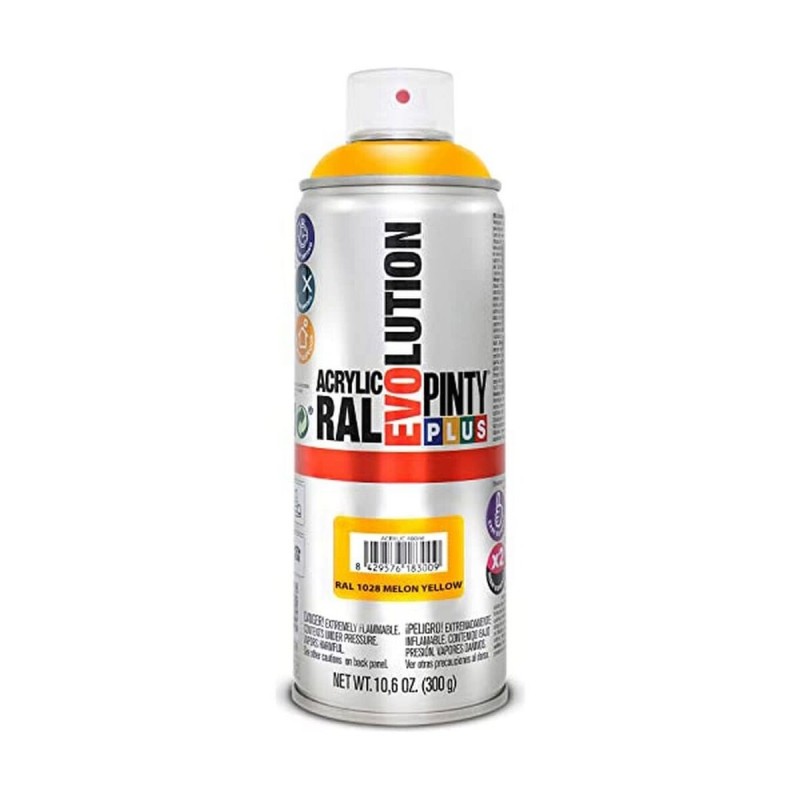 Vernice spray Pintyplus Evolution RAL 1028 400 ml Melon Yellow Vernice spray Pintyplus Evolution RAL 1028 400 ml Melon Yellow