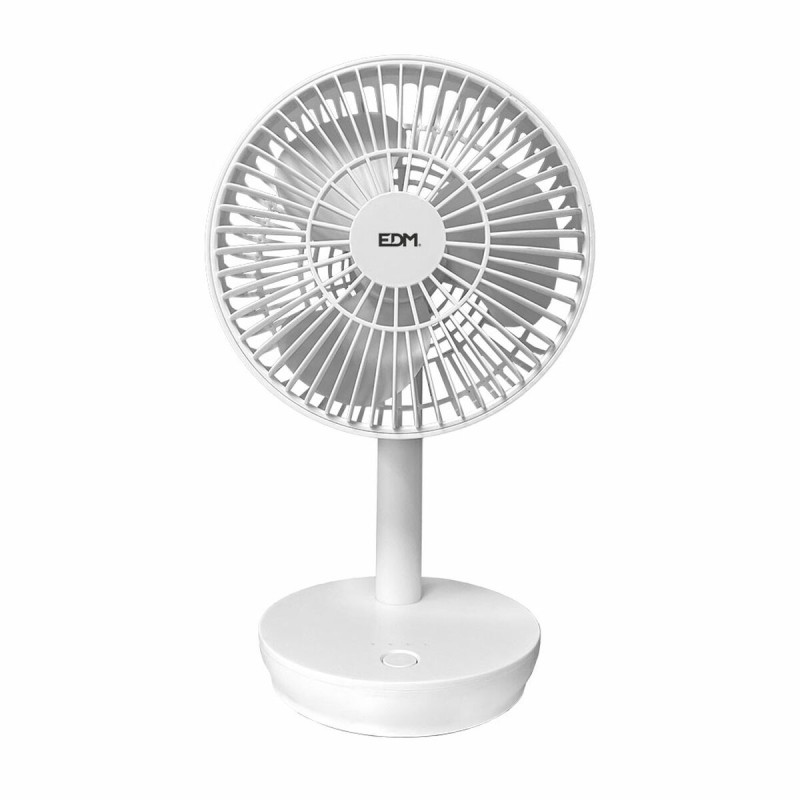 Ventilatore da Tavolo EDM 33501 Bianco 5 W 4 W 16,5 x 18,5 cm 17 x 13 x 26 cm Ricaricabile USB Ventilatore da Tavolo EDM 33501 Bianco 5 W 4 W 16,5 x 18,5 cm 17 x 13 x 26 cm Ricaricabile USB