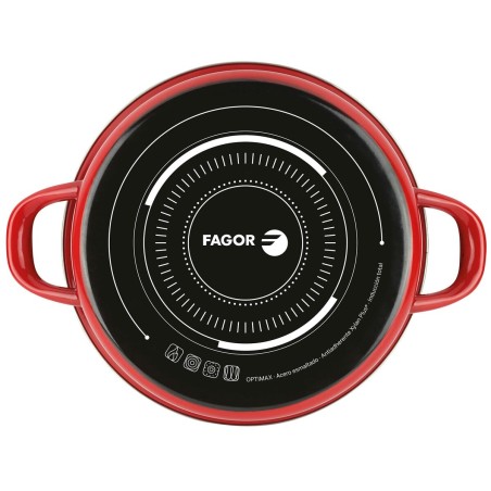 Casseruola FAGOR Optimax Rosso Acciaio Smaltato (Ø 18 x 10 cm)