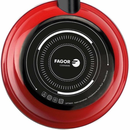 Padella FAGOR Optimax Rosso Acciaio Smaltato (Ø 24 cm)