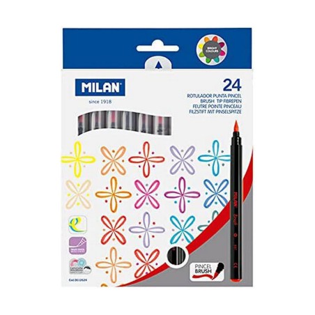 Set di Pennarelli Milan Multicolore 24 Pezzi