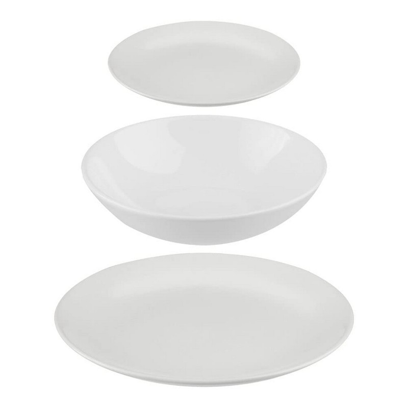 Servizio di Piatti Secret de Gourmet Bianco Ceramica 18 Pezzi