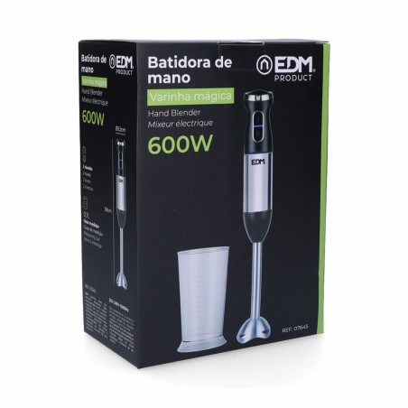 Frullatore ad Immersione EDM 07645 Nero Argentato 600 W