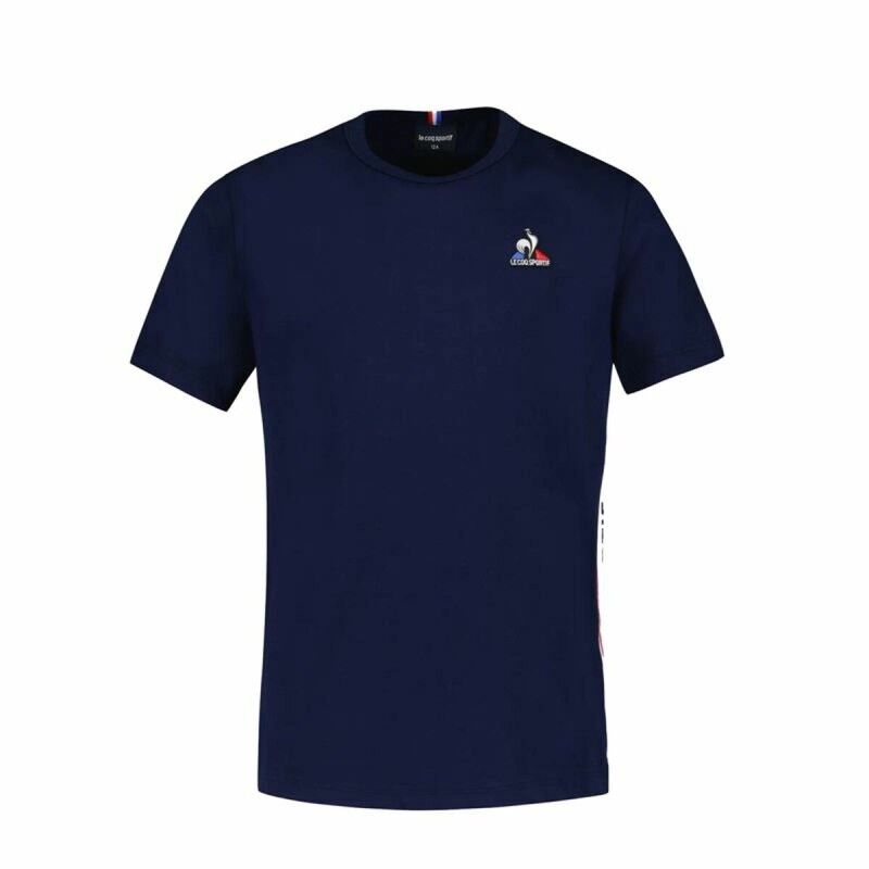 Maglia a Maniche Corte Bambino Le coq sportif N°1 Tricolore Azzurro Maglia a Maniche Corte Bambino Le coq sportif N°1 Tricolore Azzurro