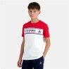Maglia a Maniche Corte Bambino Le coq sportif  N°2 Tricolore Bianco