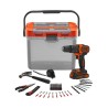 Set trapano e accessori Black & Decker bcksb05-qw 18 V