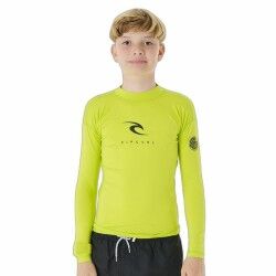 Maglia a Maniche Corte per Bambini Rip Curl Corps L/S Rash Vest  Giallo Surf Lycra