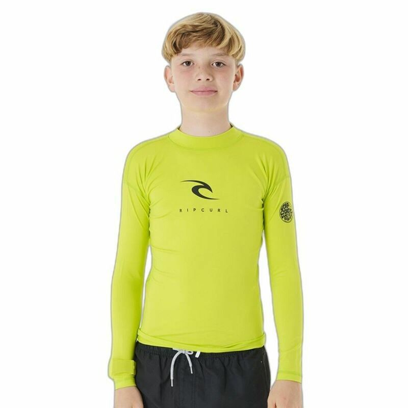 Maglia a Maniche Corte per Bambini Rip Curl Corps L/S Rash Vest Giallo Surf Lycra Maglia a Maniche Corte per Bambini Rip Curl Corps L/S Rash Vest Giallo Surf Lycra