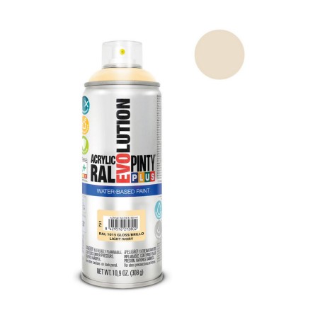 Vernice spray Pintyplus Evolution RAL 1015 400 ml Base d'acqua Light Ivory