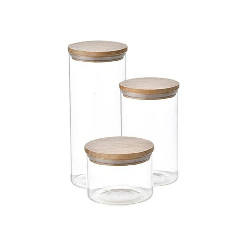 Set di 3 Barattoli San Ignacio Trasparente Cristallo Set di 3 Barattoli San Ignacio Trasparente Cristallo