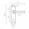 Set di Maniglie EDM 85434 606 24 x 4,5 cm