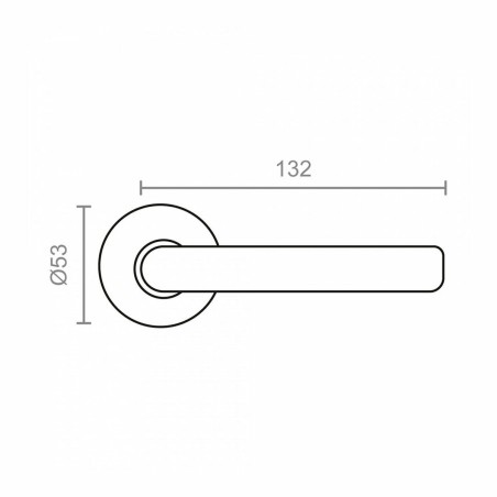 Maniglia con rosetta EDM 85441 575 Acciaio inossidabile Ø 53 mm