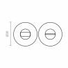 Serratura maniglia EDM 85446 707 Alluminio Ø 35 mm