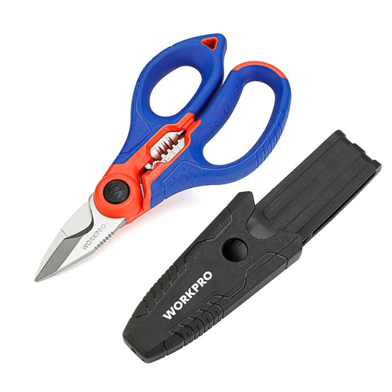 Forbici da Elettricista Workpro 16,7 x 8 x 2,8 cm 3 in 1 Forbici da Elettricista Workpro 16,7 x 8 x 2,8 cm 3 in 1