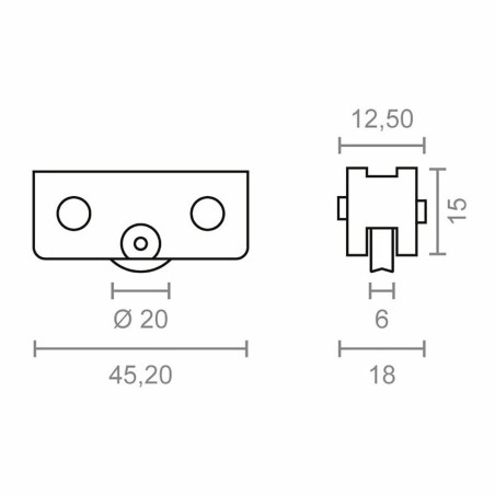 Battistrada EDM 85470 CLL/104 rd18 Acciaio 45,2 x 15 mm (2 Unità)
