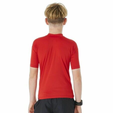 Maglia a Maniche Corte Bambino Rip Curl Corps L/S Rash Vest  Rosso Lycra Surf