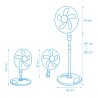Ventilatore EDM 33530 Bianco 45 W 3 in 1