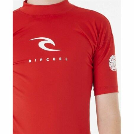 Maglia a Maniche Corte Bambino Rip Curl Corps L/S Rash Vest  Rosso Lycra Surf