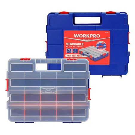 Scatola con scomparti Workpro polipropilene 38,2 x 30 x 6,2 cm 18 Compartimenti
