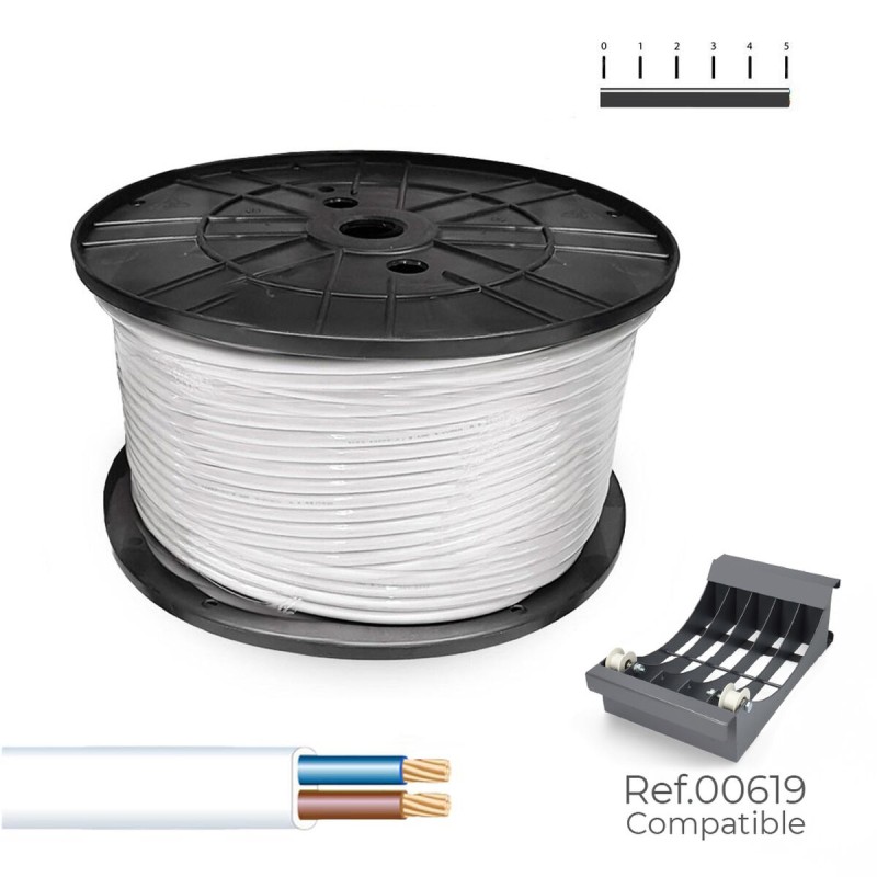 Cavo Elettrico Tubo Sediles Bianco 2 x 1,5 mm 200 m h05vvh2-f Cavo Elettrico Tubo Sediles Bianco 2 x 1,5 mm 200 m h05vvh2-f