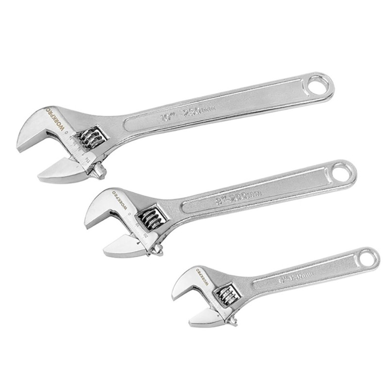 Set di Chiavi Workpro 15 cm 25 cm 20 cm 3 Pezzi Set di Chiavi Workpro 15 cm 25 cm 20 cm 3 Pezzi