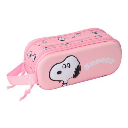 Portaoggetti Doppio Snoopy Rosa 21 x 8 x 6 cm 3D
