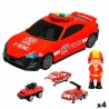 Playset di Veicoli Speed & Go 30 x 9,5 x 13 cm Pompiere Luce Suono 4 Unità