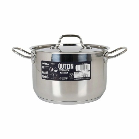 Pentola con Coperchio Quttin Hotel Acciaio Ø 22 x 14 cm (4 Unità)